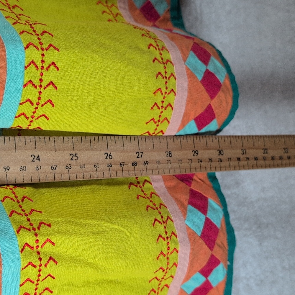 608-Leifsdottir Aztec Colorful Dress in Yellow and Pink - Picture 8 of 9